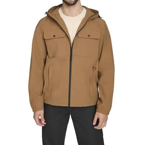 Levi's Men's Hooded Waterproof Arctic Cloth Rain Jacket