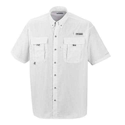 Columbia Men's Standard Bahama Ii Short Sleeve Shirt, White-Legacy, X-Large