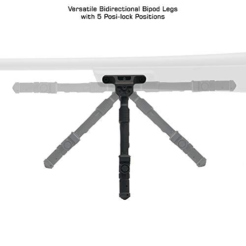 UTG Recon Flex II Bipod, Matte Black, Cent. 7"-9"
