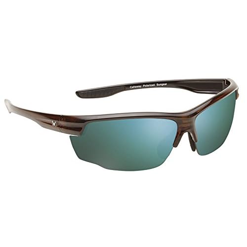 Callaway Sungear Kite Polarized Sunglasses Golf Eye Protection, Tortoise & Gray/Green Mirror