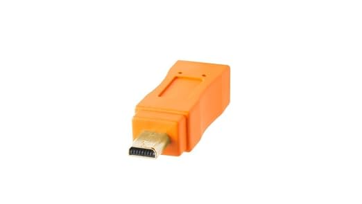 Tether Tools TetherPro USB 2.0 A Male to Mini-B 8 Pin Cable | For Fast Transfer and Connection Between Camera and Computer | Non-Reflective Black | Fast Reliable Data Transfer