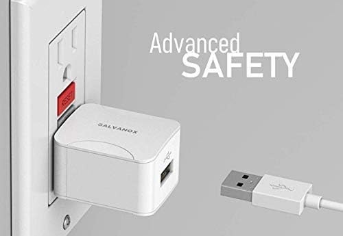 Galvanox iPhone Charger - 10W USB Wall Plug with MFi Apple Certified Lightning Cable (Dual Port)