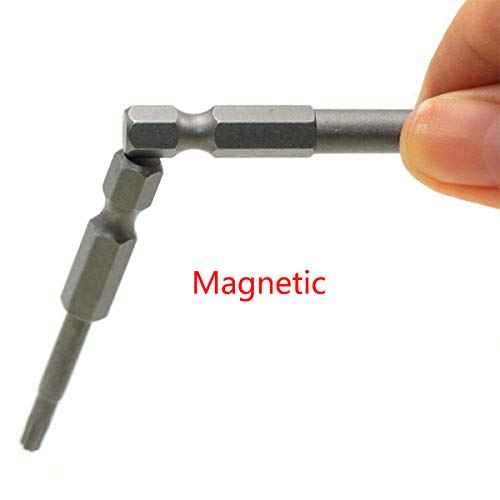 COMOK 10pcs 50mm Long 1/4 Inch Hex Shank T25 Torx Head Magnetic Screw Driver Bit Set Security Tamper Proof Star 6 Point Screwdriver Kit Tools