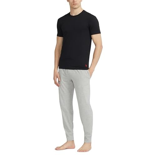 POLO RALPH LAUREN Mens 4d Flex Cooling Ventilation Cotton Modal Crew Undershirts, 3-Pack