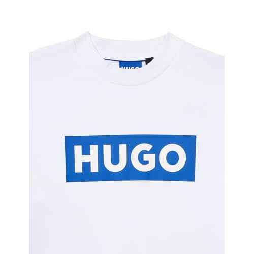HUGO mens Big Logo French Terry Sweatshirt