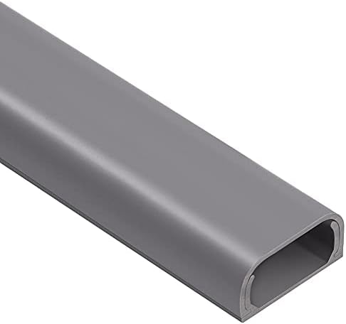 Cable Hider Raceway Kit, 68in Wire Hiders for TV on Wall, Paintable Cord Cover Channel, Cord Hider for Wall Mounted TV in Home Office, 4X L17in X W0.95in X H0.47in, Grey