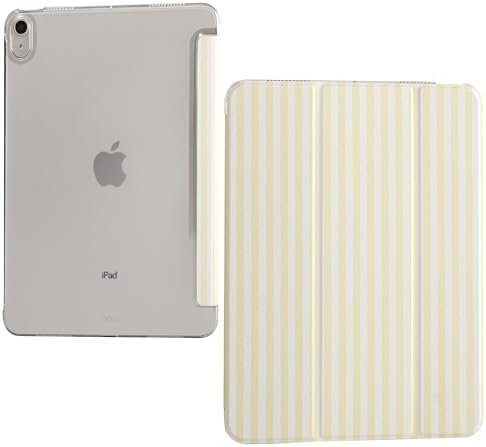 for iPad Air 11-inch M4 2026 M3 2025 M2 2024 iPad Air 5th 2022 / 4th Gen 2020 10.9-inch Slim Foldable Stand Hard PC Translucent Back Shell Smart Cover - [Auto Wake/Sleep]-Black Polka dots