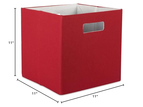 DII Collapsible Polyester Storage Cube, Solid, Lightweight and Durable, Small Square, 11x11x11, Rust - color: Rust, size: Small Square, 11x11x11"