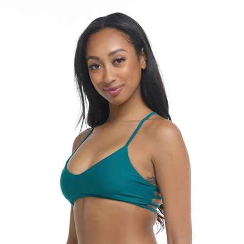 Body Glove Women's Smoothies Alani Solid Strappy Back Halter Bikini Top Swimsuit