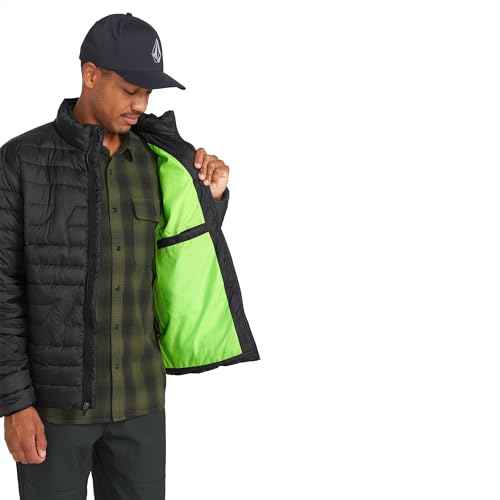 Volcom mens Weestone Puff Lightweight Mock Neck Zip Jacket