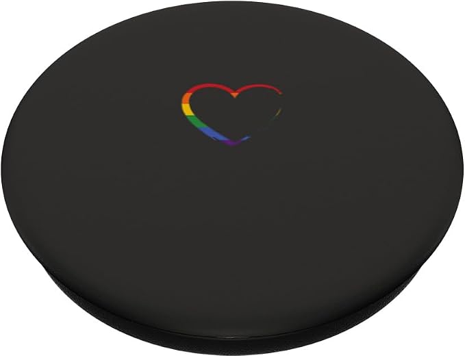 Rainbow Heart PopSockets Adhesive PopGrip