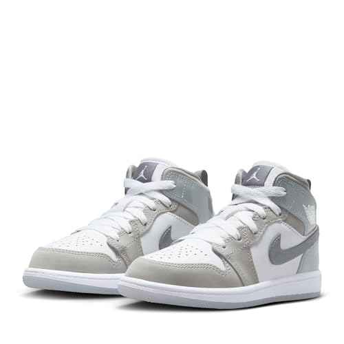 Jordan Little Kid's 1 Mid SE 'White/Cool Grey-Medium Grey' (HF3194 100) - 2y