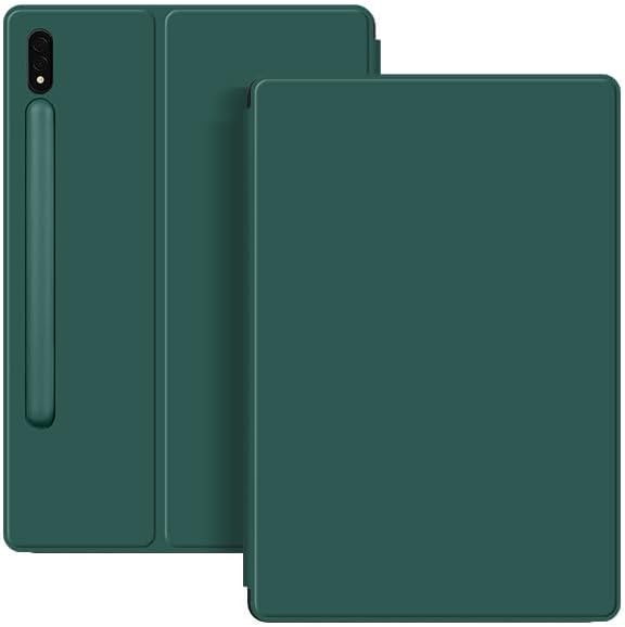 Magnetic Case for Galaxy Tab S8 Plus 12.4 inch 2022/Galaxy Tab S7 FE 2021/Galaxy Tab S7 Plus 2020 with Pen Holder Lightweight and Slim Magnetic Stand Case with Auto Sleep/Wake Black