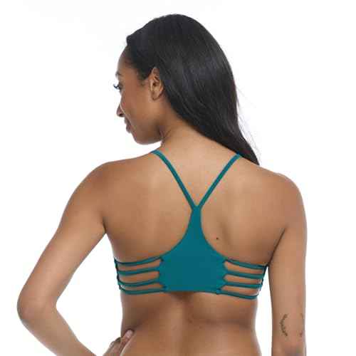 Body Glove Women's Smoothies Alani Solid Strappy Back Halter Bikini Top Swimsuit