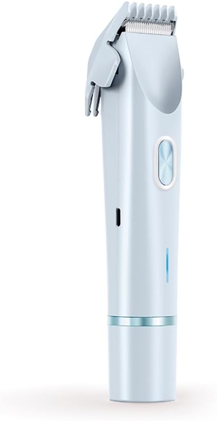 Bikini Trimmer for Women 2 in 1 Dual Head - IPX7 Waterproof Painless Electric Razors for Beauty, Pubic Hair, Face, Legs & Underarms– Portable Cordless Shaver with Fast Charging, Easy Cleaning (Blue)