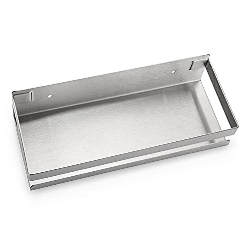 OwnMy 10 Inch Bathroom Shower Shelf Stainless Steel Bath Kitchen Basket Shower Caddy Rack, Rust Proof Metal Bathroom Storage Floating Shelves Wall Mounted Shower Corner Rectangular Shelf (Silver)