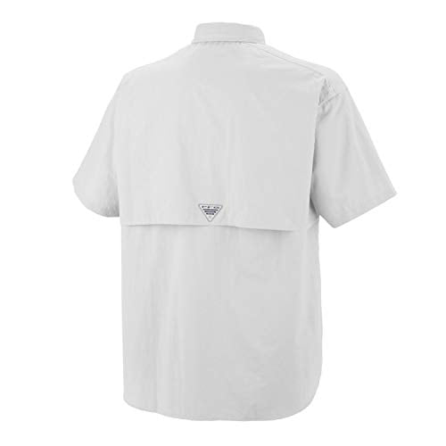 Columbia Men's Standard Bahama Ii Short Sleeve Shirt, White-Legacy, Large