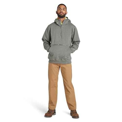 Timberland PRO Men's Hood Honcho HD Pullover Hooded Sweatshirt, Dark Charcoal Heather, Medium
