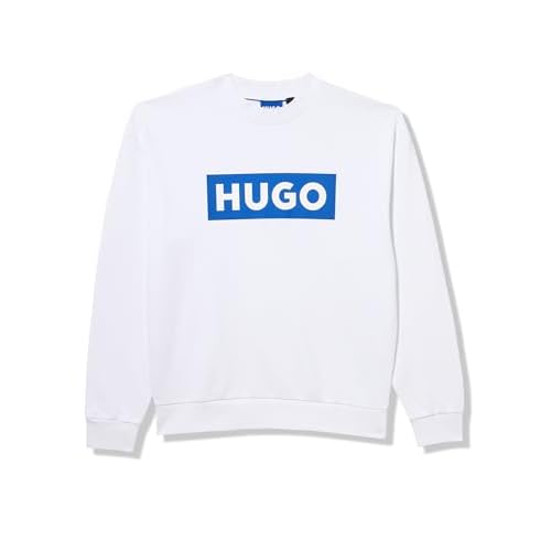 HUGO mens Big Logo French Terry Sweatshirt