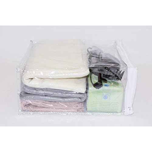 10-Pack Clear Vinyl Storage Bags 9 x 11 x 5 Inch with Zipper and 7.5" Display Pocket