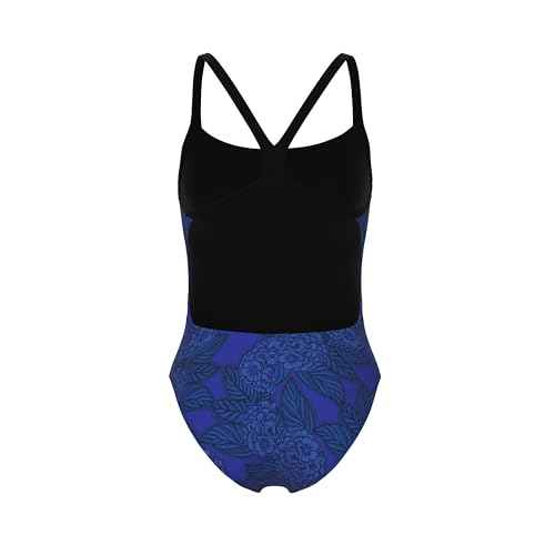 ARENA Girls Performance Hydrangea Bouquet Team Print Challenge Back Bathing Suit