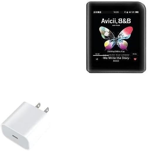 BoxWave Charger Compatible with Shanling M1 - PD GAN miniCube (30W) 30W Tiny PD GAN Type-C Wall Charger - Winter White