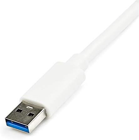 StarTech.com USB 3.0 to Gigabit Ethernet Adapter NIC w/ USB Port (White) - USB 3.0 NIC - 10/100/1000 Mbps USB 3.0 LAN Adapter (USB31000SPTW)