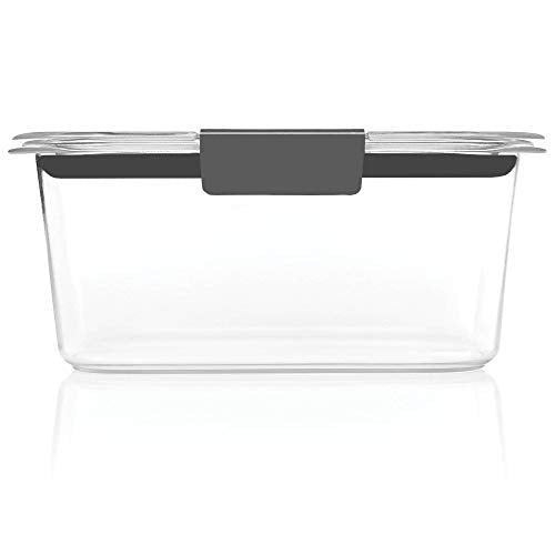 Rubbermaid Brilliance Food Storage Container, Medium Deep, 4.7 Cup, Clear 2024349 - size: 4.7 Cup