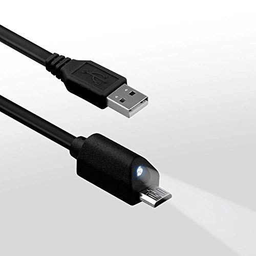 Bright LED MicroUSB Cable Works for Samsung SM-T810 with Touch Activated LED Light! (5ft)
