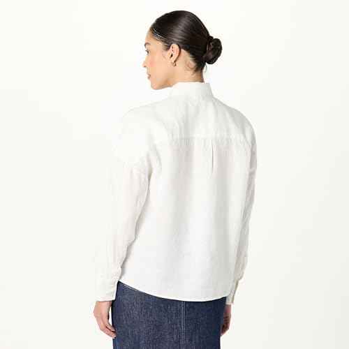 The Drop Women's Avila Classic Linen Button Down