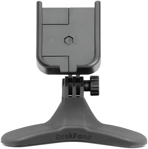 WeatherTech DeskFone - Universal Desktop Cell Phone Holder (Black Metal Knobs)