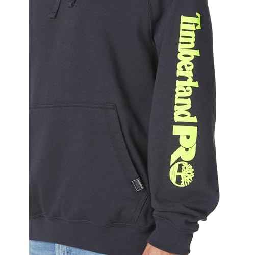 Timberland PRO Men's Hood Honcho Sport Pullover Hooded Sweatshirt, Dark Navy/PRO Yellow, Large Tall