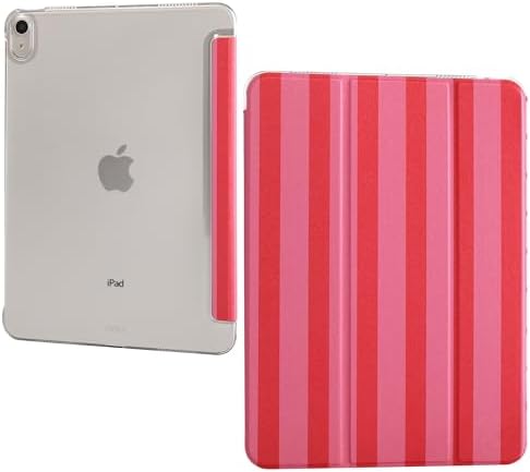 for iPad Air 11-inch M4 2026 M3 2025 M2 2024 iPad Air 5th 2022 / 4th Gen 2020 10.9-inch Slim Foldable Stand Hard PC Translucent Back Shell Smart Cover - [Auto Wake/Sleep]-Black Polka dots