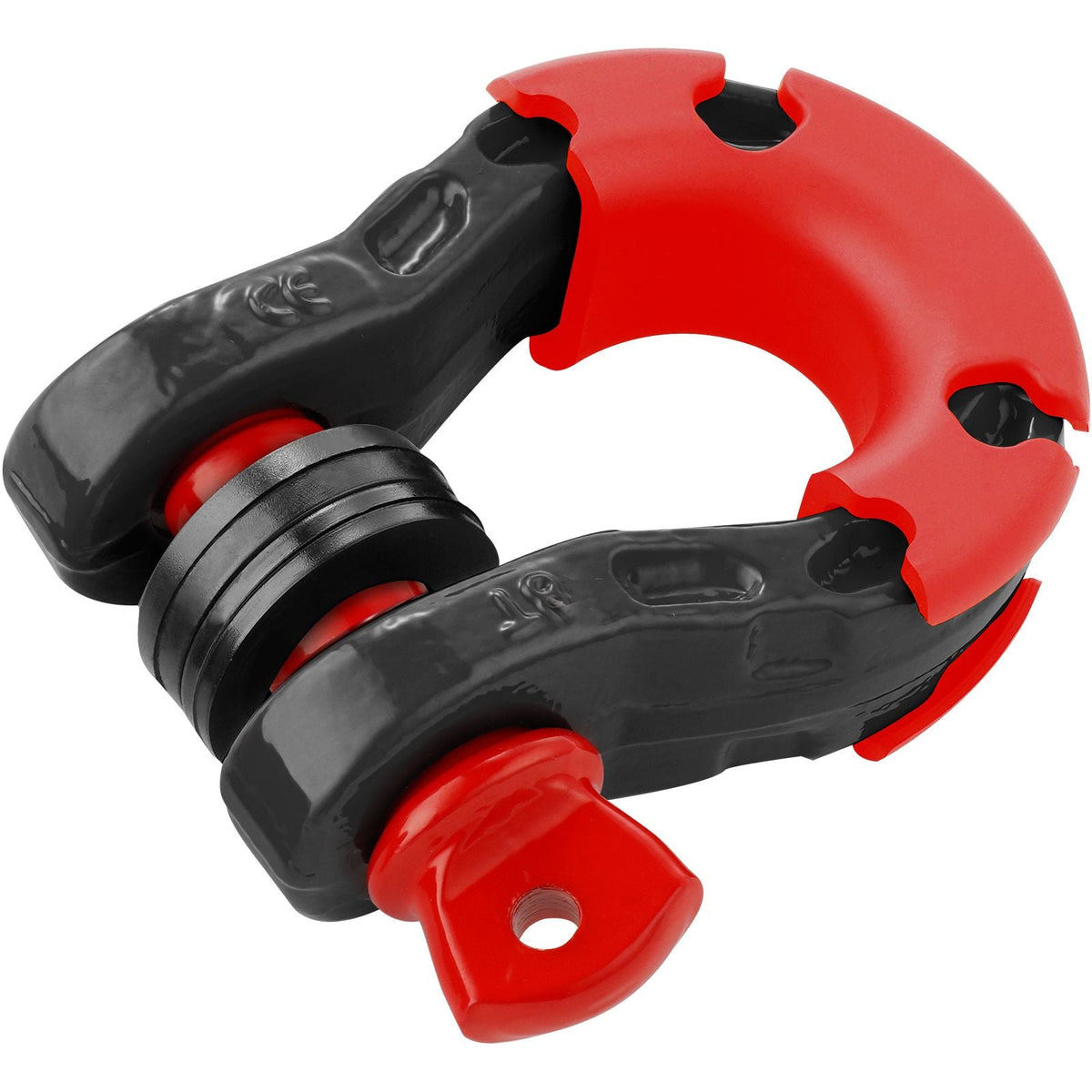 3/4" D-Ring Shackle, 2 Pack Alloy Steel Shackles 66139 lbs (30 Ton) Break Strength with 7/8" Screw Pin, Isolators & Washers, Heavy Duty Off Road Vehicle Recovery Shackle for Jeep Truck, Black