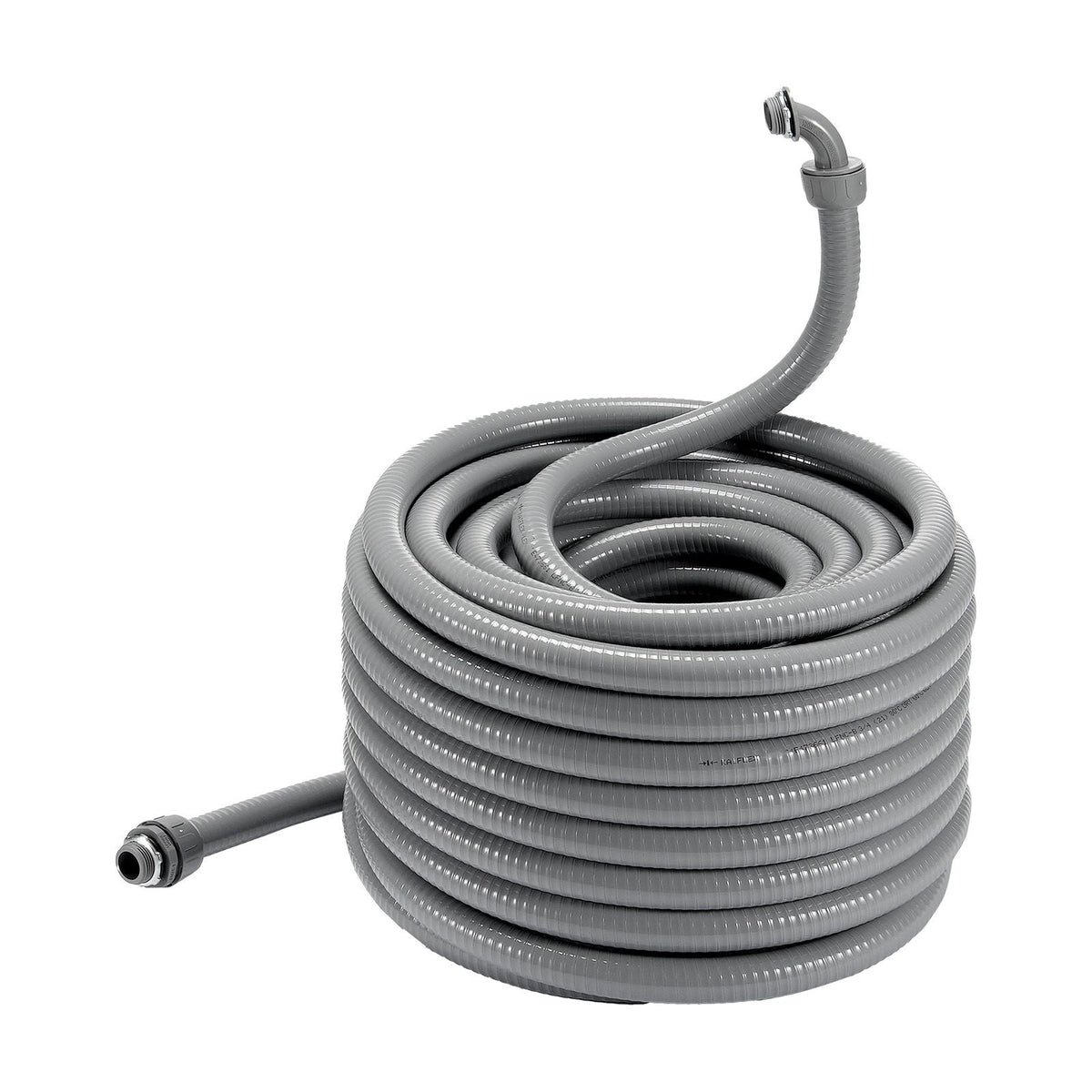 3/4-Inch Flexible Electrical Conduit, 100 ft, PVC Liquid-Tight Conduit Non-Metallic with 5 Straight and 5 90-Degree Conduit Connector Fittings, for Air Conditioning Motor Controller Pump, IP65