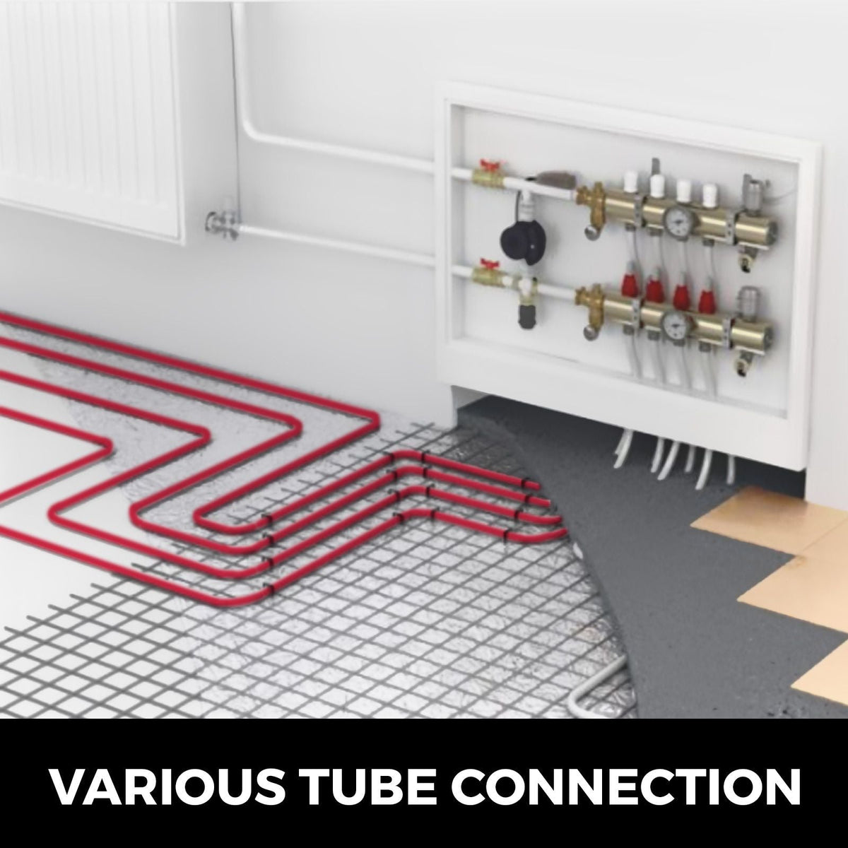 3/4" X 300Ft PEX Tubing Pex-B Red Hydronic Radiant Floor Heat Heating System Pex Pipe Pex Tube (3/4" , 300Ft/Red)