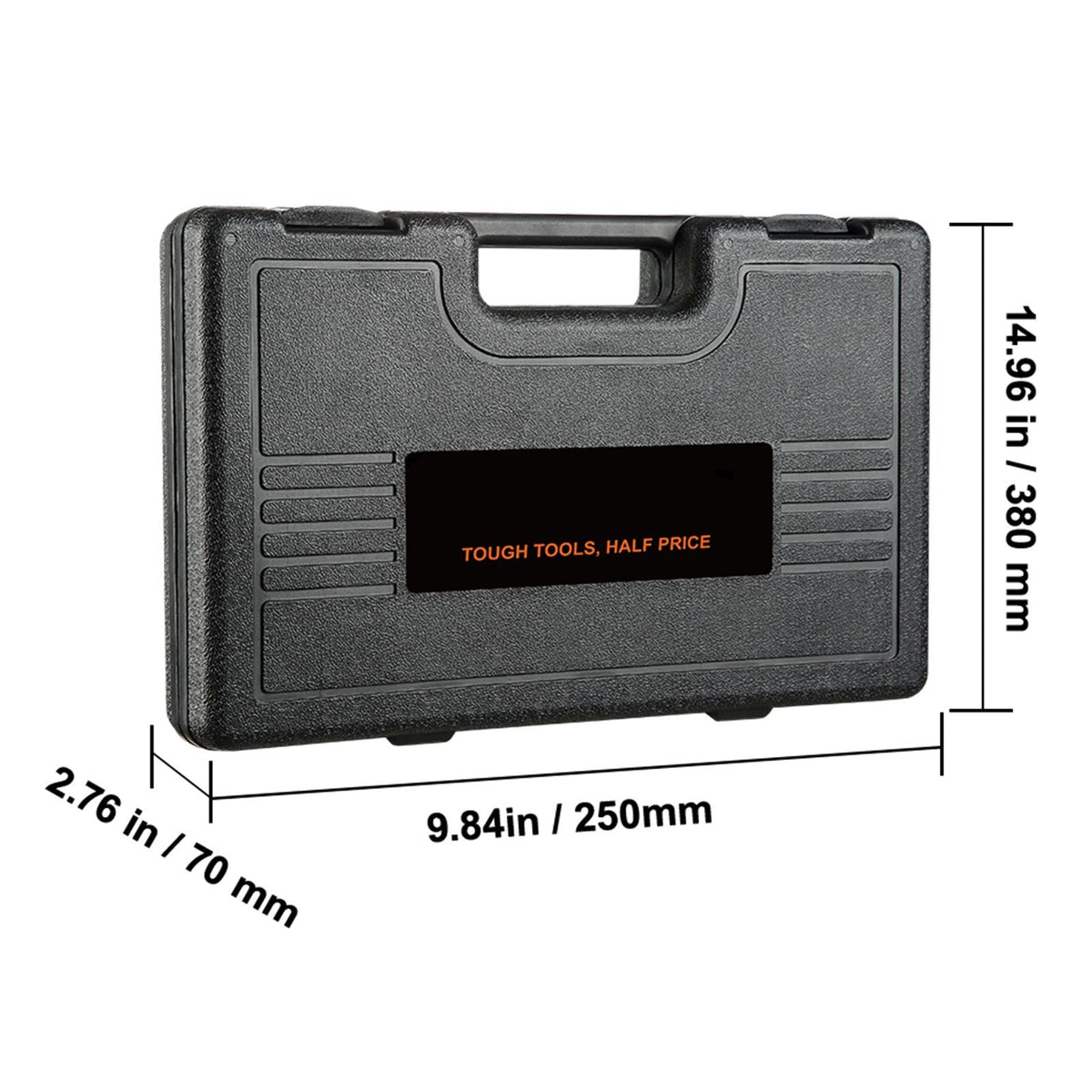 3/8" Drive Impact Socket Set, 48 Piece Socket Set SAE (5/16" -3/4") & Metric (8-22mm)6 Point Cr-V Drive Extension Bar Universal Joint & Power Drill Adapter Includes Storage Case