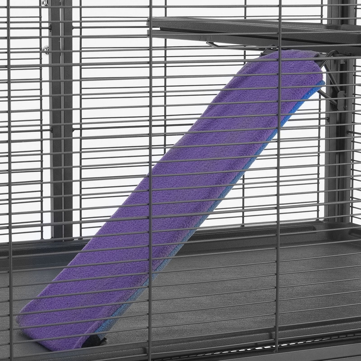 39" Rolling Metal Ferret Cage, Large 2-Tier Cage, Small Animal Cage with Ramps & Tray, Easy to Set up for Pet Rats, Hamster, Guinea Pig, Chinchilla, Squirrel, Hedgehogs, Bunny