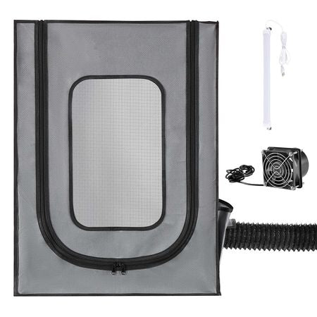 3D Printer Enclosure with Ventilation, Dustproof Waterproof Oxford Cloth Resin 3D Printer Tent, Constant Temperature Protective Case with LED, Compatible with Photon Mono/Mars 3, FDM/LCD Printer