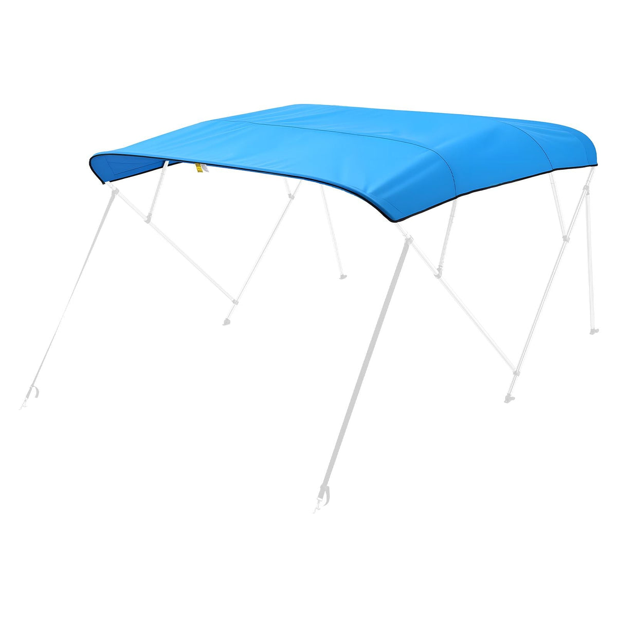 4 Bow Boat Bimini Tops, 600D Polyester Canopy, Waterproof & Sun Protection Boat Awning Canopy with Storage Bag, Bimini Top Replacement, 96"Lx(97"-103")W Pacific Blue (Support Frame Not Included)
