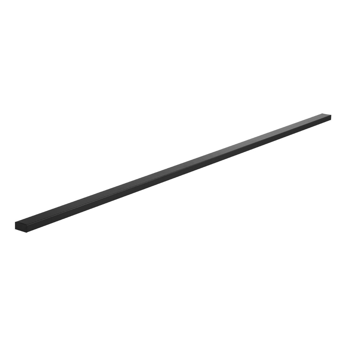 4 Pack 6.5 ft Stainless Steel Handrail, Rectangular Top Stair Deck Hand Rail for Outdoor/Indoor Steps with End Cap,Matte Black Coating Adjustable Metal Stair Rail for Cable Railing Kit