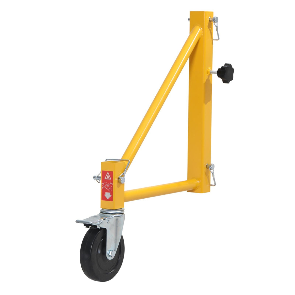 4-Pack Scaffold Outriggers, 1000 lbs Total Load Capacity Baker-Style Scaffolding Accessory with Swivel Casters, Carbon Steel Scaffold Wheel System with Rust Proof Galvanized Surface, Yellow