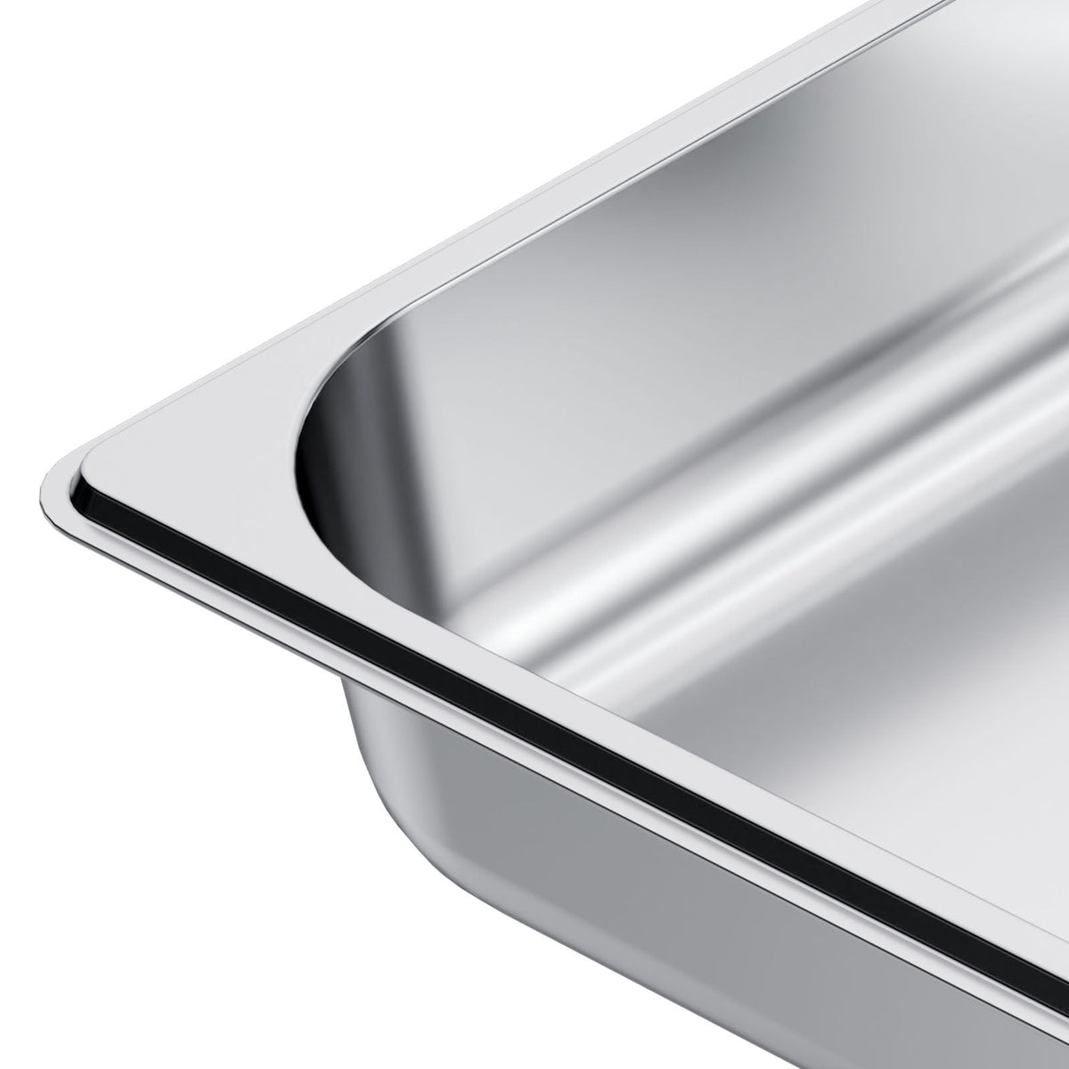 4 Pack Stainless Steam Hotel Pan, 1/2 Size Table Steam Pan, 2.5 Inch Deep Anti Jam Restaurant Supplies Reusable Rustproof Catering Storage for Home, Party, Restaurant, Hotel, Buffet