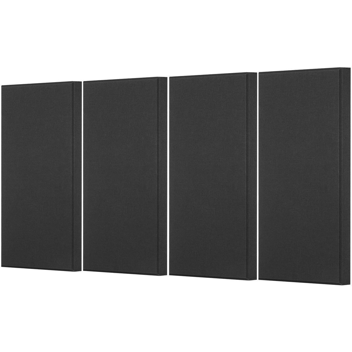 4 PCS Acoustic Panels, 2 inch Thick 23.6 x 11.8 inch Fiberglass Sound Absorbing Panels, Self-adhesive Soundproof Wall Boards, for Studios, Office, Home Theater,Meeting Room, Black