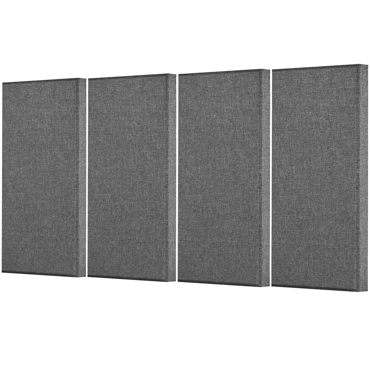 4 PCS Acoustic Panels, 2 inch Thick 23.6 x 11.8 inch Fiberglass Sound Absorbing Panels, Self-adhesive Soundproof Wall Boards, for Studios, Office, Home Theater,Meeting Room, Gray