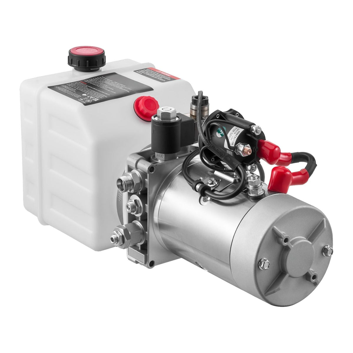 4 Quart Hydraulic Power Unit, Single Acting Dump Trailer Pump, 3200 PSI Max Relief Pressure & 0.91 GPM Flow Rate, DC 12V Hydraulic Pump with Metal Reservoir for Dump Trailer Car Lifting