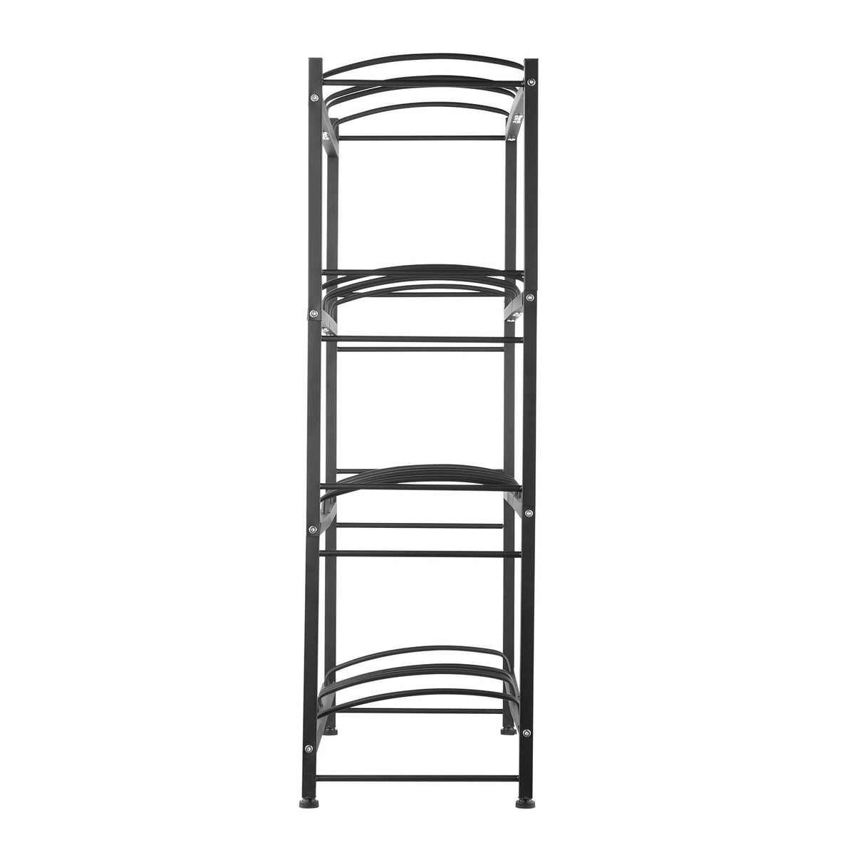 4 Tiers Water Jug Holder, 5 Gallon Water Bottle Holder, Double Row Water Bottle Rack for 8 Bottles, Heavy Duty Water Jug Rack for Kitchen, Office, Living Room, Black