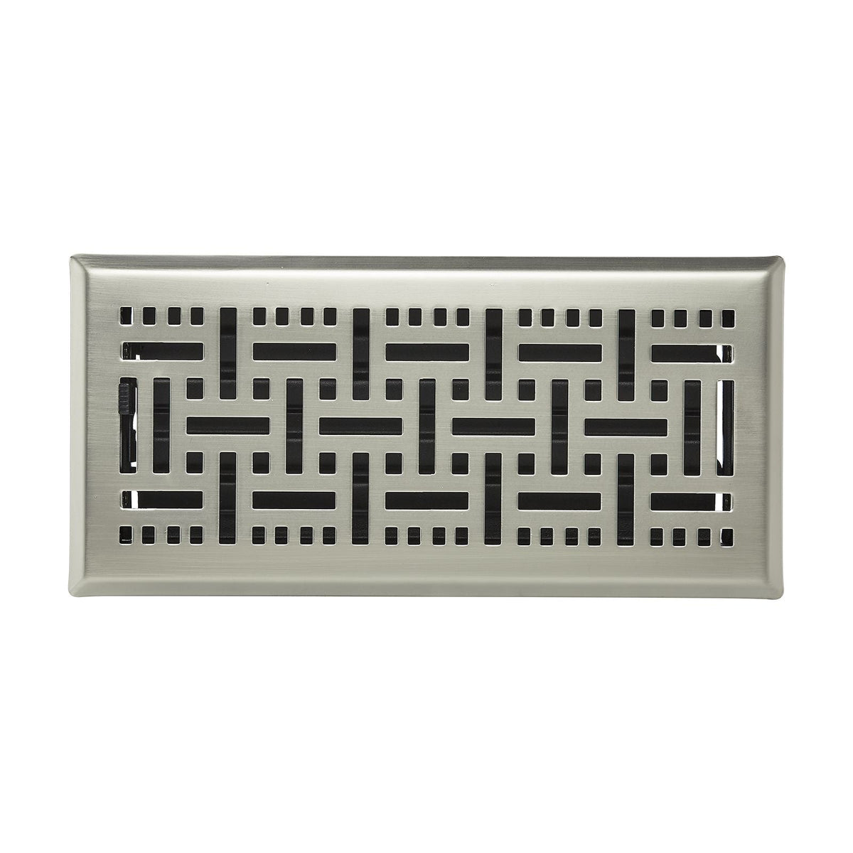 4 x 10 Inch Floor Registers, 2-Pack Vent Grilles, HVAC Heavy-Duty Walkable Iron Floor Vents, Easily Adjustable Rust-Proof Air Vents Deflector with Metal Damper, for Home & Office, Nickel-Plated