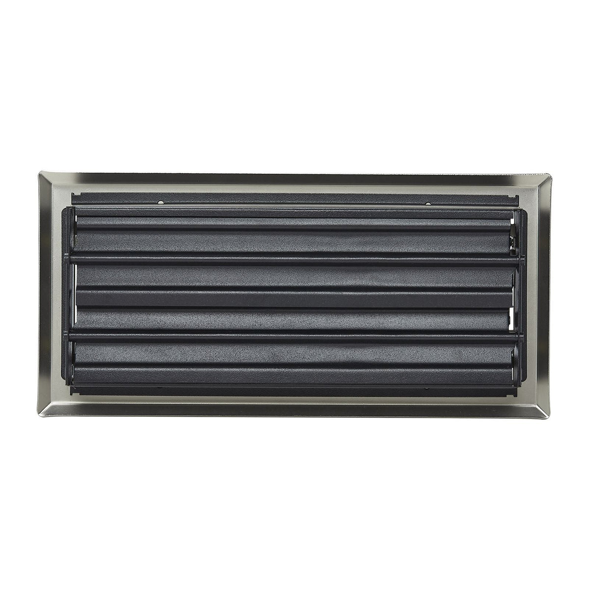 4 x 10 Inch Floor Registers, 2-Pack Vent Grilles, HVAC Heavy-Duty Walkable Iron Floor Vents, Easily Adjustable Rust-Proof Air Vents Deflector with Metal Damper, for Home & Office, Nickel-Plated
