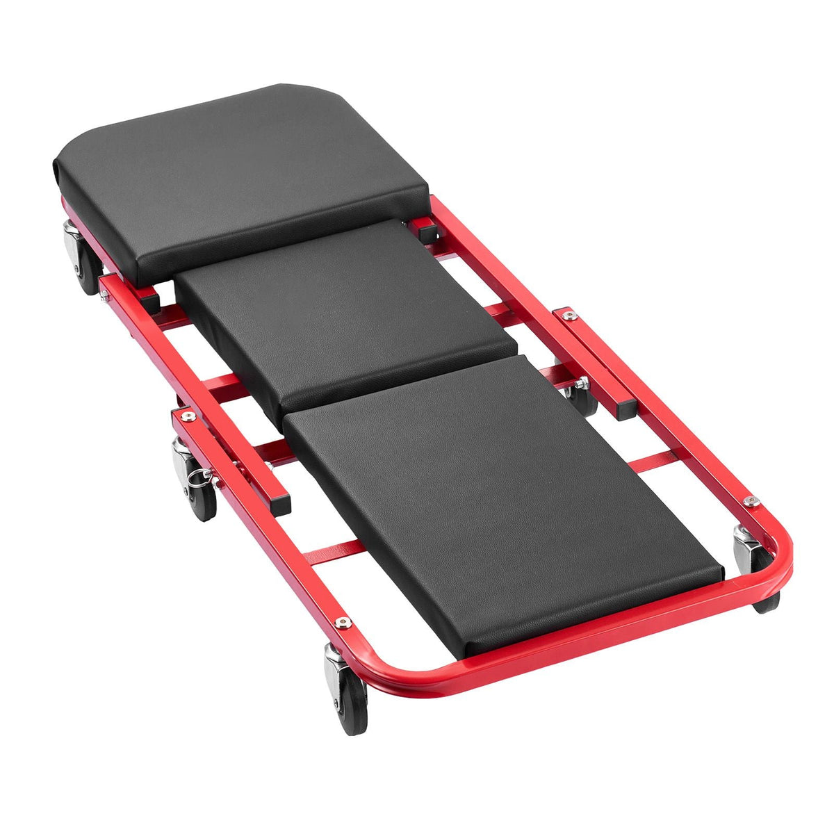 40 in 2-in-1 Folding Mechanic Creeper, Z Creeper Seat & Under Car Garage Roller, 450 lbs Rolling Creeper Stool with 6 Swivel Casters, Padded Headrest for Auto Repair